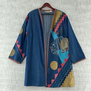 Vintage Mocato Aftrican open front Jacket Size Large 9157